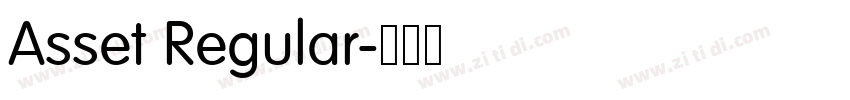 Asset Regular字体转换 Asset Regular字体转换